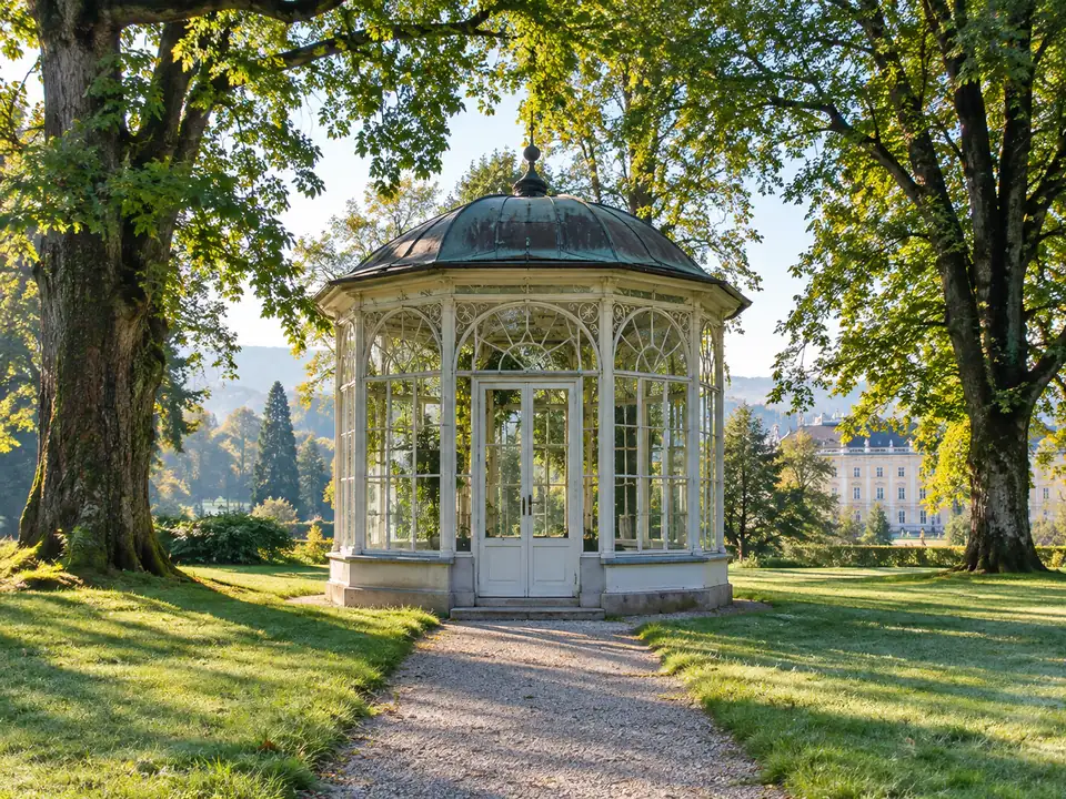 La gazebo di Sound of Music nel parco gratuito di Schloss Hellbrunn